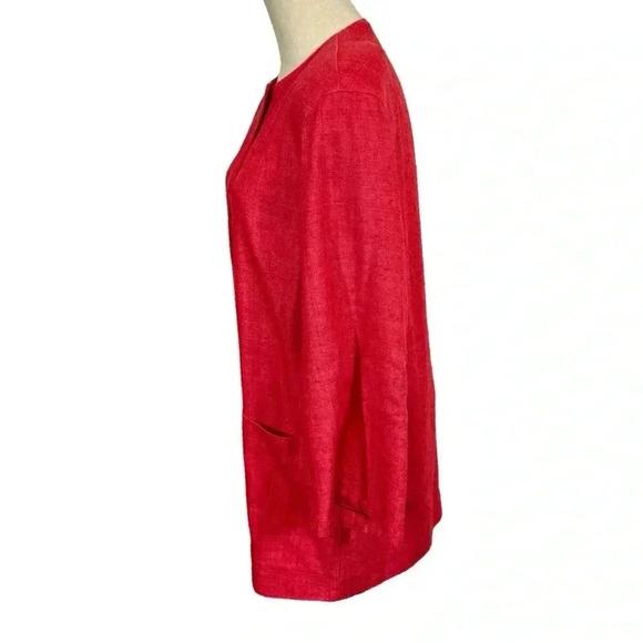 Gianfranco Ferre Vintage Raw Silk Gold Button Oversized Power Blazer Sz:38/US8 - Picture 5 of 15